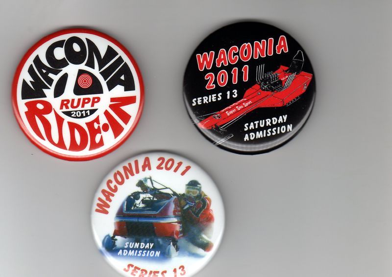 WACONIA RUPP SNOWMOBILE COLLECTOR PNBACK BUTTONS  