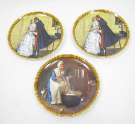 LOT 3 NIB EDWIN M. KNOWLES Rockwell Display Plates  