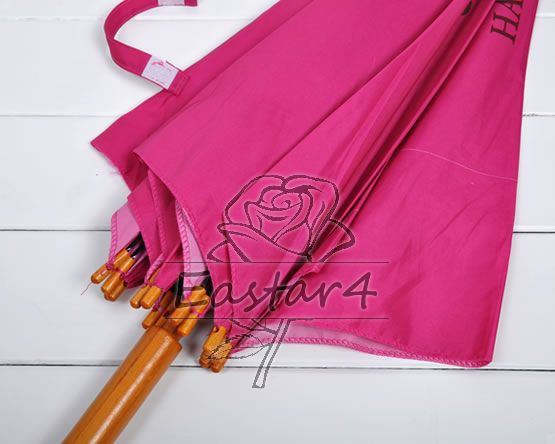 New Cute Bear Herringbone Sun Rian Stick Umbrella  