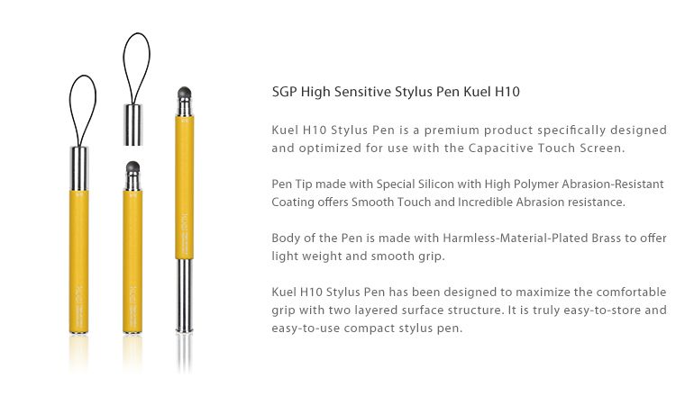 SGP Stylus Pen Kuel H10 iphone4/ipad/i9100 Yellow  