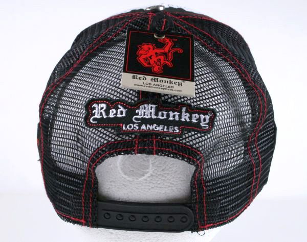 Red Monkey BRITISH KNIGHTS Trucker Cap Hat Black embroidered RMDH305 