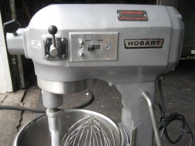 Hobart 20qt Dough Mixer A200 SS BOWL WHIP PADDLE HOOK Restaurant 