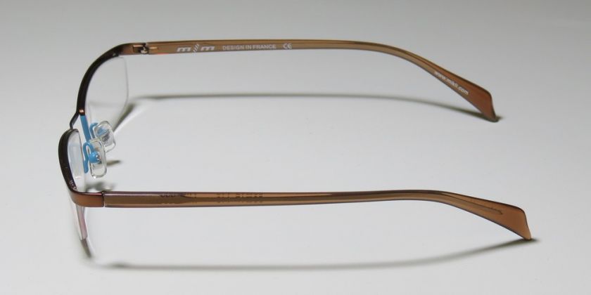   MIKLI 739 56 17 140 BROWN/BLUE HALF RIM RX EYEGLASSES/GLASSES/FRAMES