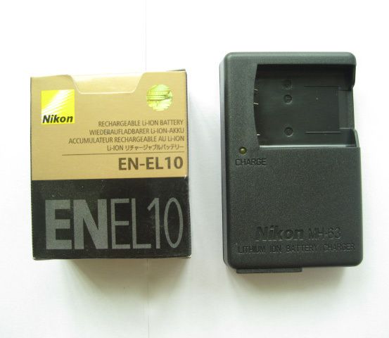 New Battery EN EL10 & Charger MH 63 For Nikon S200 S210  