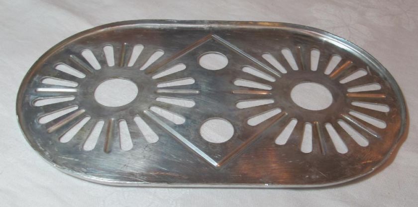 1940s 50s Heavy Clear Glass Food Warmer  Euro Style  