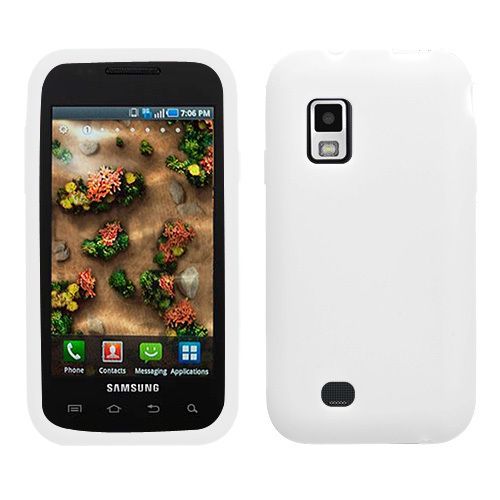 SAMSUNG VERIZON Galaxy S Mesmerize i500 SOFT SILICONE CASE COVER WHITE 