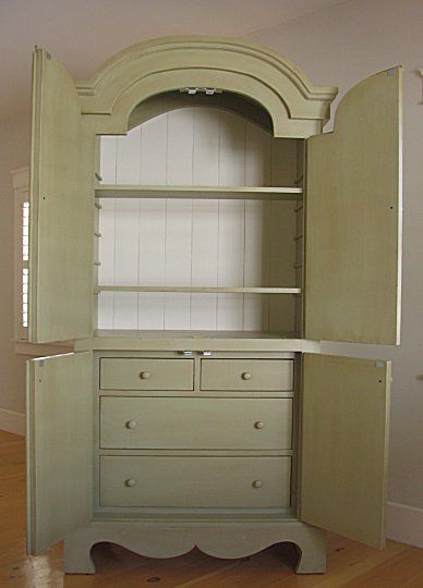 FARMHOUSE ARMOIRE with TWO HUTCHES