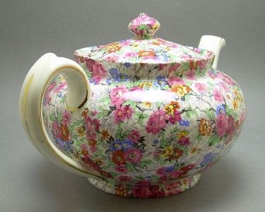 Lord Nelson Ware Marina Chintz Teapot and Cheese Dish  