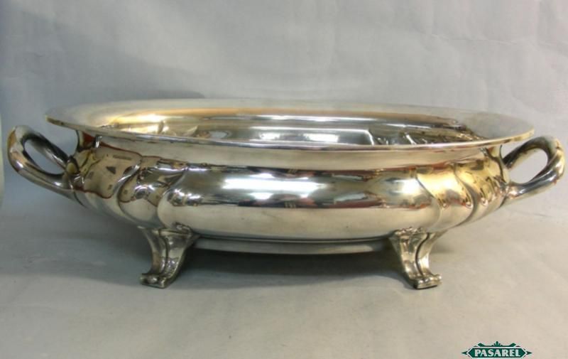   Oval Centerpiece Fruit Bowl Ernst Treusch Leipzig Germany C1920  