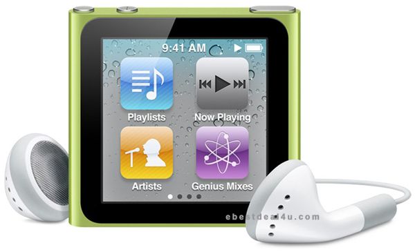 APPLE iPOD NANO 8GB 6GE PORTABLE /VIDEOPLAYER GREEN  