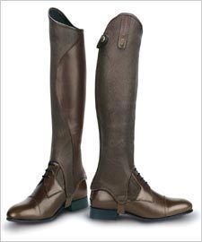 NEW Tredstep Ireland Thoroughbred Brown Half Chaps  