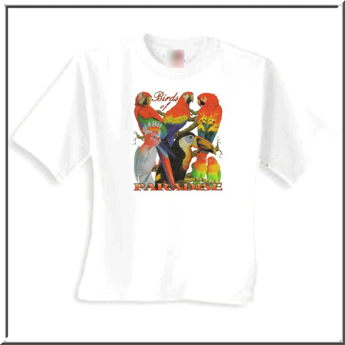 Birds Of Paradise Parrot Toucan Cockatoo Exotic Bird Shirt S,M,L,XL,2X 