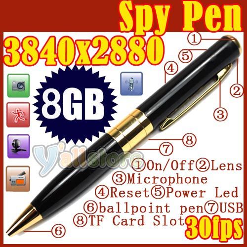 New 8GB Spy Pen Video Camera Hidden Recorder DVR Camcorder  