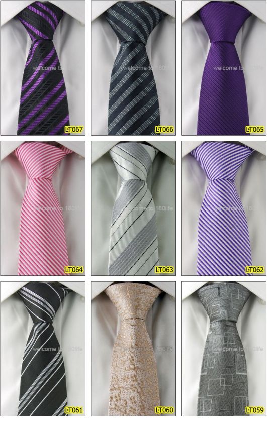 Lots of 5 PCS 100% Woven Silk Skinny Slim 2.5 Wide Tie  