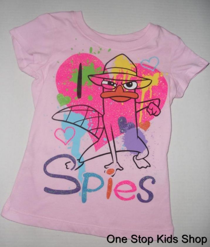 PHINEAS AND FERB Girls 4 5 6 6X 7 8 10 12 14 16 Short Slv SHIRT Top 