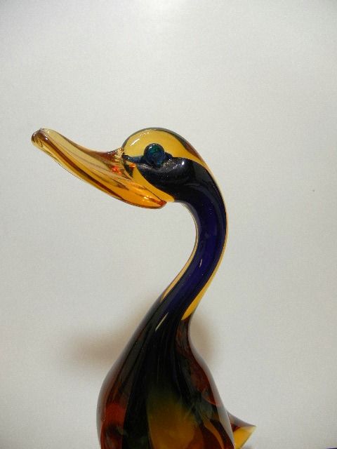 PAIR VINTAGE MURANO GLASS DUCKS  