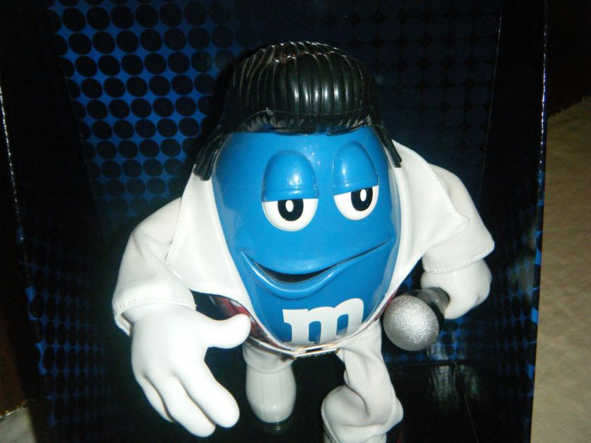 BLUE M&MS MUSICAL ANIMATION ELVIS BLUE CHRISTMAS NEW RARE NIB SINGING 