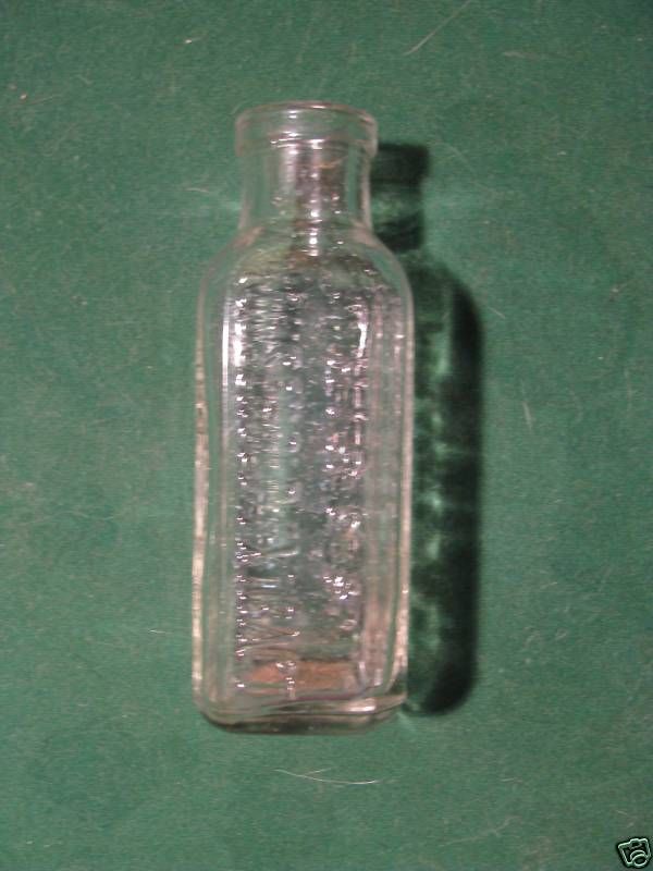 Antique Chas E Hires Clear Glass Root Beer Syrup Bottle  
