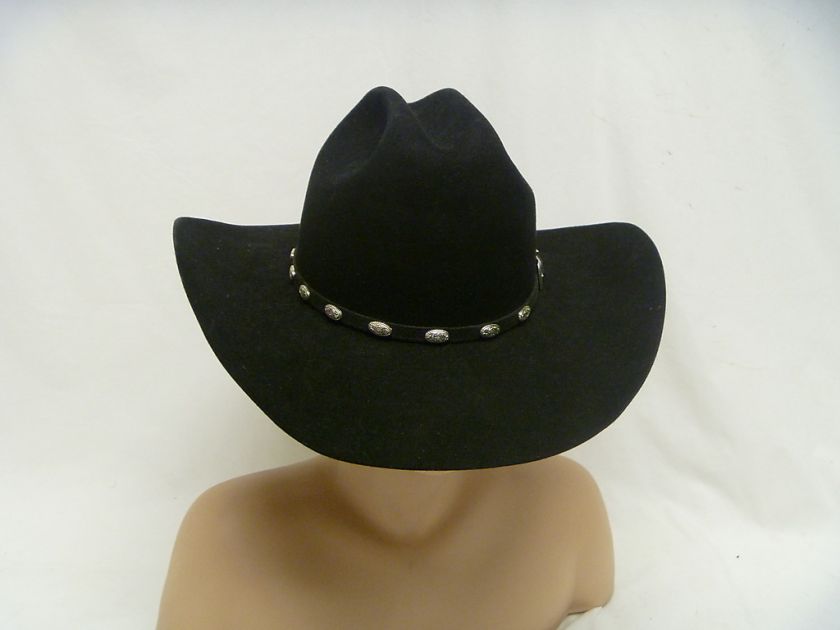 RESISTOL GEORGE STRAIT BLACK COWBOY HAT 6 7/8 4X BEAVER LONG OVAL 