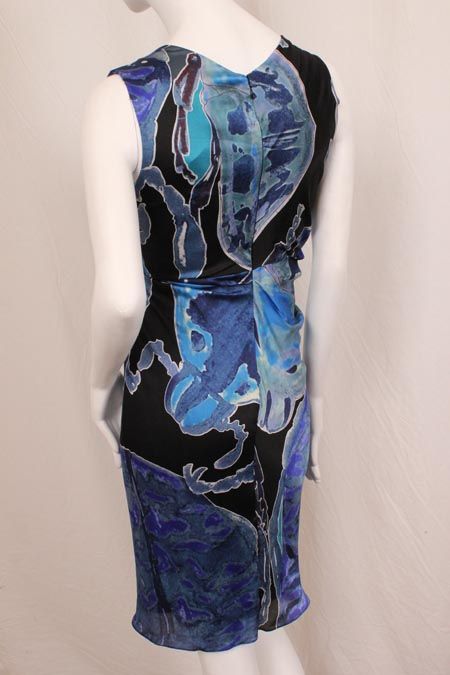 389 Diane von Furstenberg Dress Beetle Bug Silk 4 S #000861  