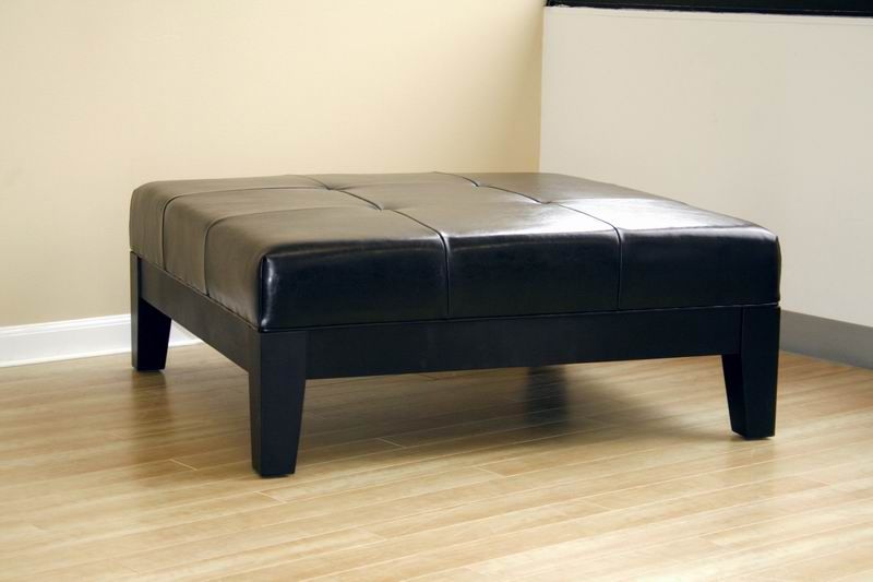 Large Ottoman Leather Coffee Table Footstool Foot Stool  