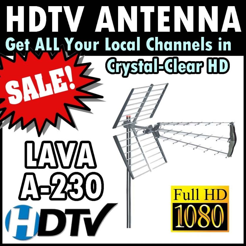    Gi Outdoor Digital UHF TV Antenna Lavasat A230 HDTV High Gain  