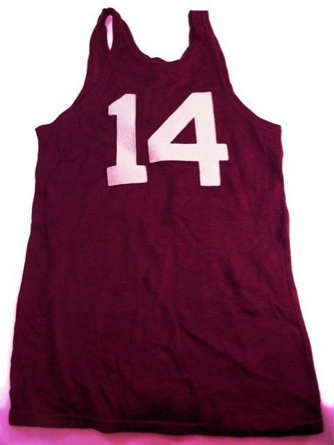 Vintage Sports Tank Top 1940s Empire Label Athletic Rayon Knit  