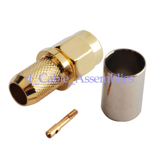 RP SMA Crimp Plug(female pin) RF connector for RG6  