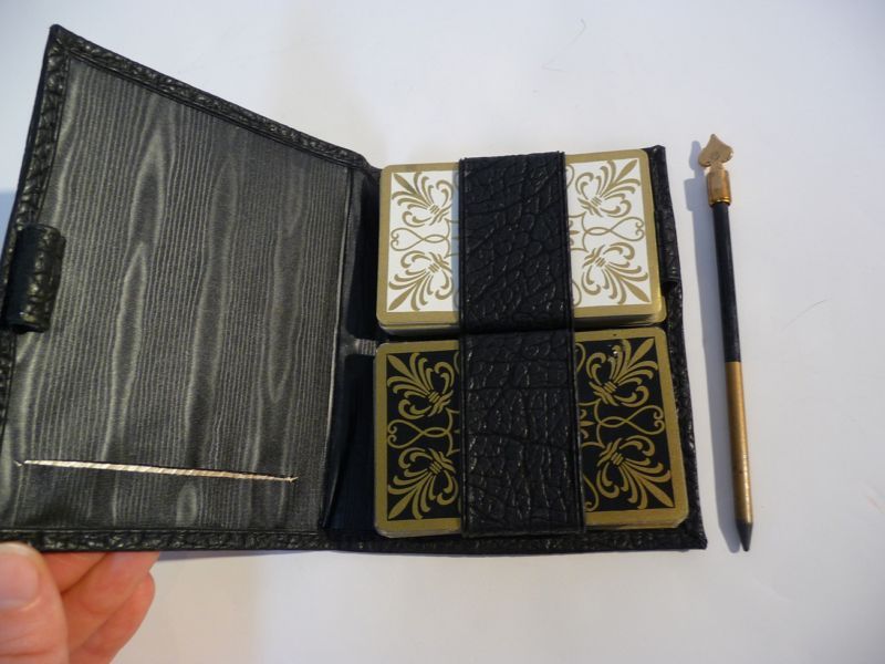 Vintage Bridge Double Card Set w/ Unique Scoring Pencil  