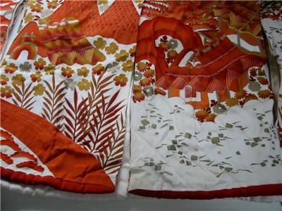 old vintage gold embroidered silk furisode japanese kimono japan 