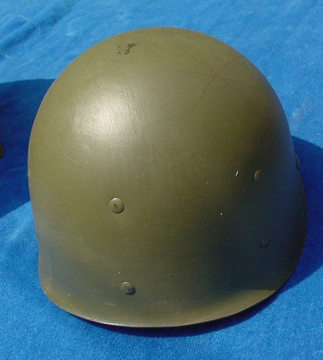   US ARMY M 1 STEEL COMBAT HELMET FRONT SEAM & WESTINGHOUSE LINER  