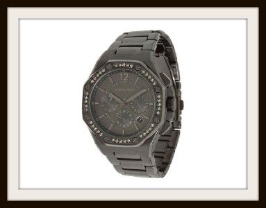   GUNMETAL CHRONOGRAPH QUARTZ CRYSTALS WOMENS LADIES WATCH MK5506 NEW