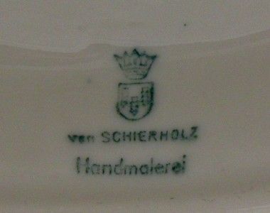 ANTIQUE GERMAN PORCELAIN SCHIERHOLZ DRESDEN/ THURINGIA FLORAL BOWL 