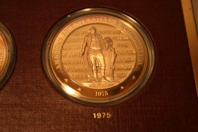 FRANKLIN MINT HISTORY OF THE UNITED STATES US 200 BRONZE MEDAL PROOFS 