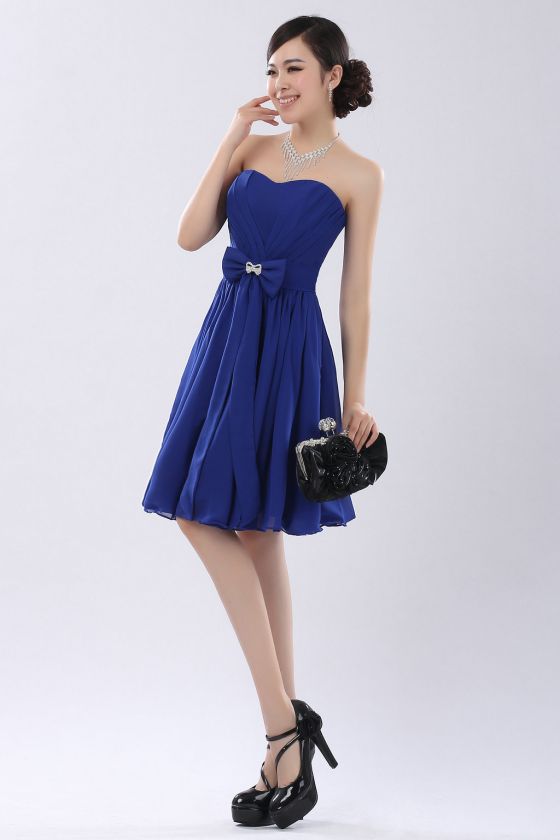   Chiffon cocktail Short evening Dress Bridesmaids/bride Wedding Dress