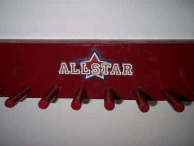 WOOD BASEBALL MINI BAT RACK HOLDER 9   17 RED STORAGE w  