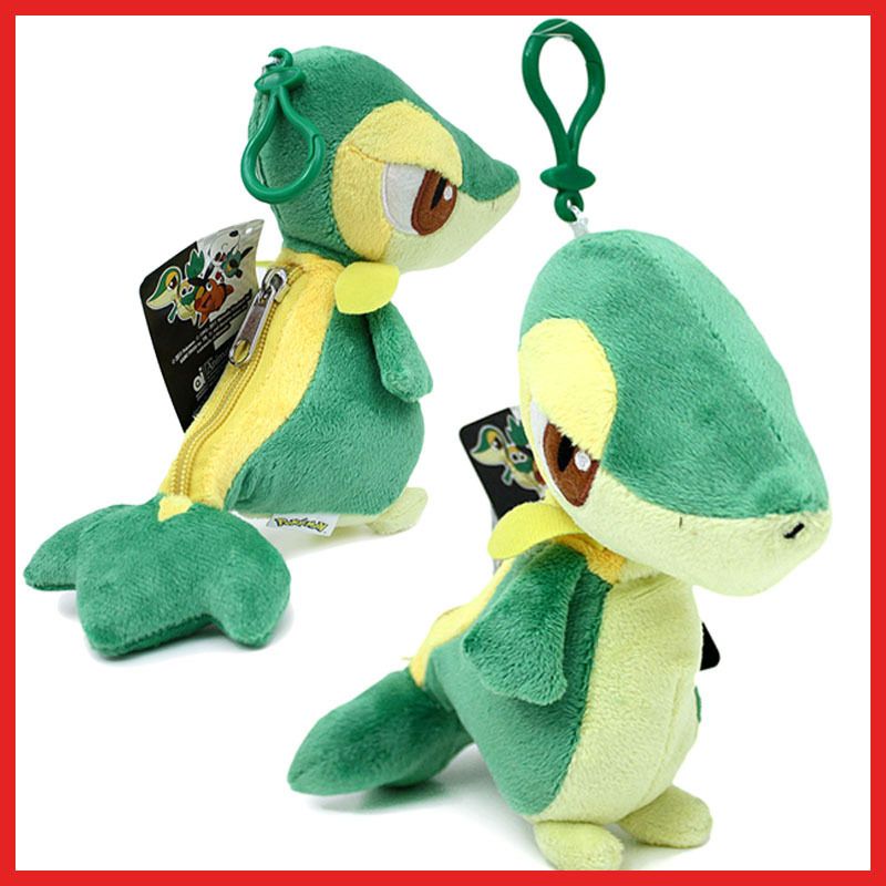 Pokemon Snivy Plush Doll Key Chain Mini Coin Bag  7  