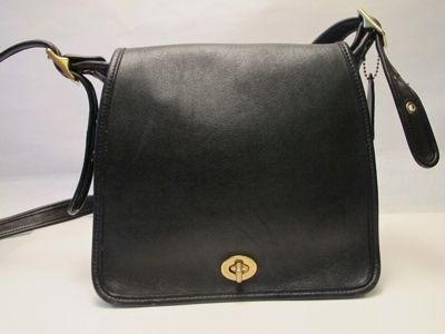 COACH VINTAGE LADIES BLACK SHOULDER BAG , LEATHER  