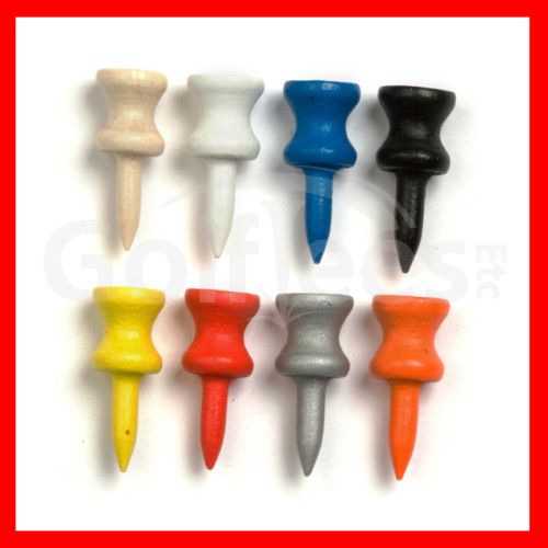 300 1 Step Down Golf Tees   Mix Of Assorted Colors   Wooden 