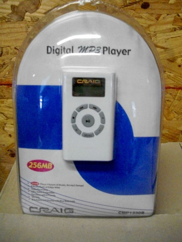 NIP CRAIG 256 MB DIGITAL  PLAYER MODEL # CMP1230B 731398123049 