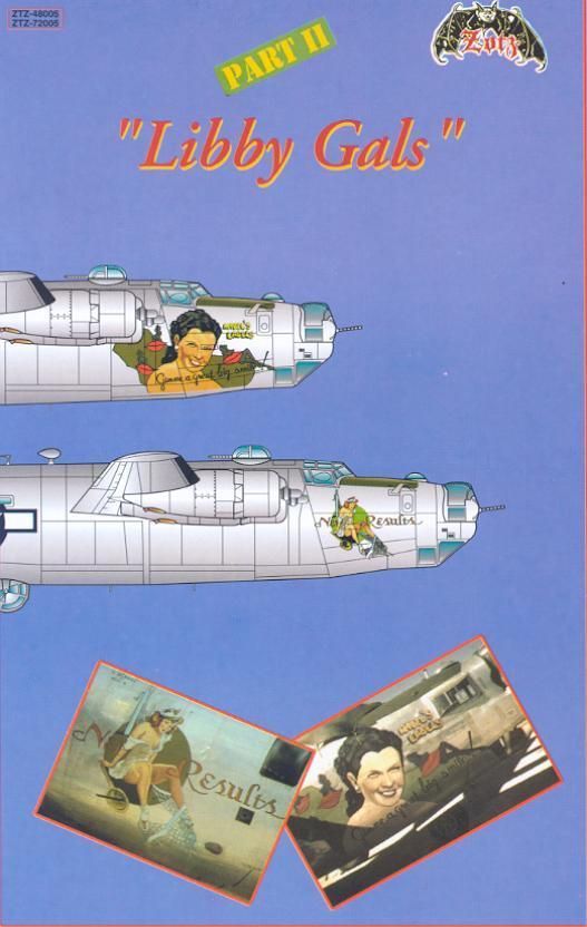 Zotz Decals 1/72 B 24 LIBBY GALS Pin Up Markings #2  