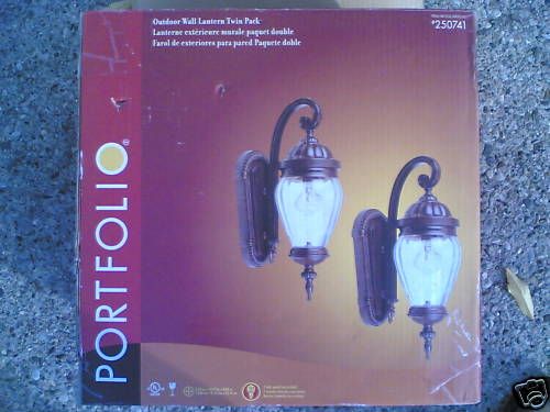 NIB Set of (2) Big Handsome Outdoor WALL LIGHTS  