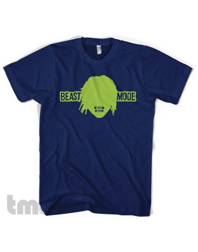 BEAST MODE Seattle Seahawks Marshawn Lynch 2011 T Shirt  