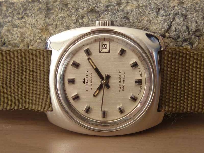 1950s FORTIS [Swiss] Vintage Vietnam Era Military Watch Auto 21j HW 