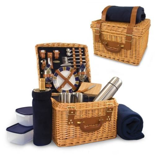 Picnic Basket Luxury Hamper Cooler Canterbury Serves 2  