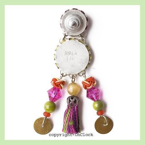 AYALA BAR JEWELRY WOMENS COLORFUL VELVET FABRIC BACKDROP & BEADED 