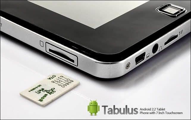 Tabulus Quad Band 7 Inch Tablet Phone Android 2.2 WIFI 4GB Cam  