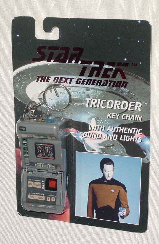 STAR TREK NEXT GEN TRICORDER KEY CHAIN SOUND LIGHTS  