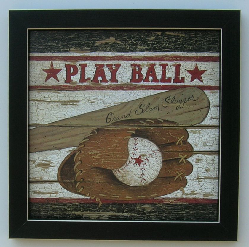 Baseball Prints Sports Art Framed Country Pictures  