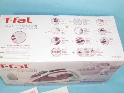 fal White Red Ultraglide Easycord Steam Iron FV4379  